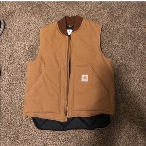 Tan Carhartt insulated vest
